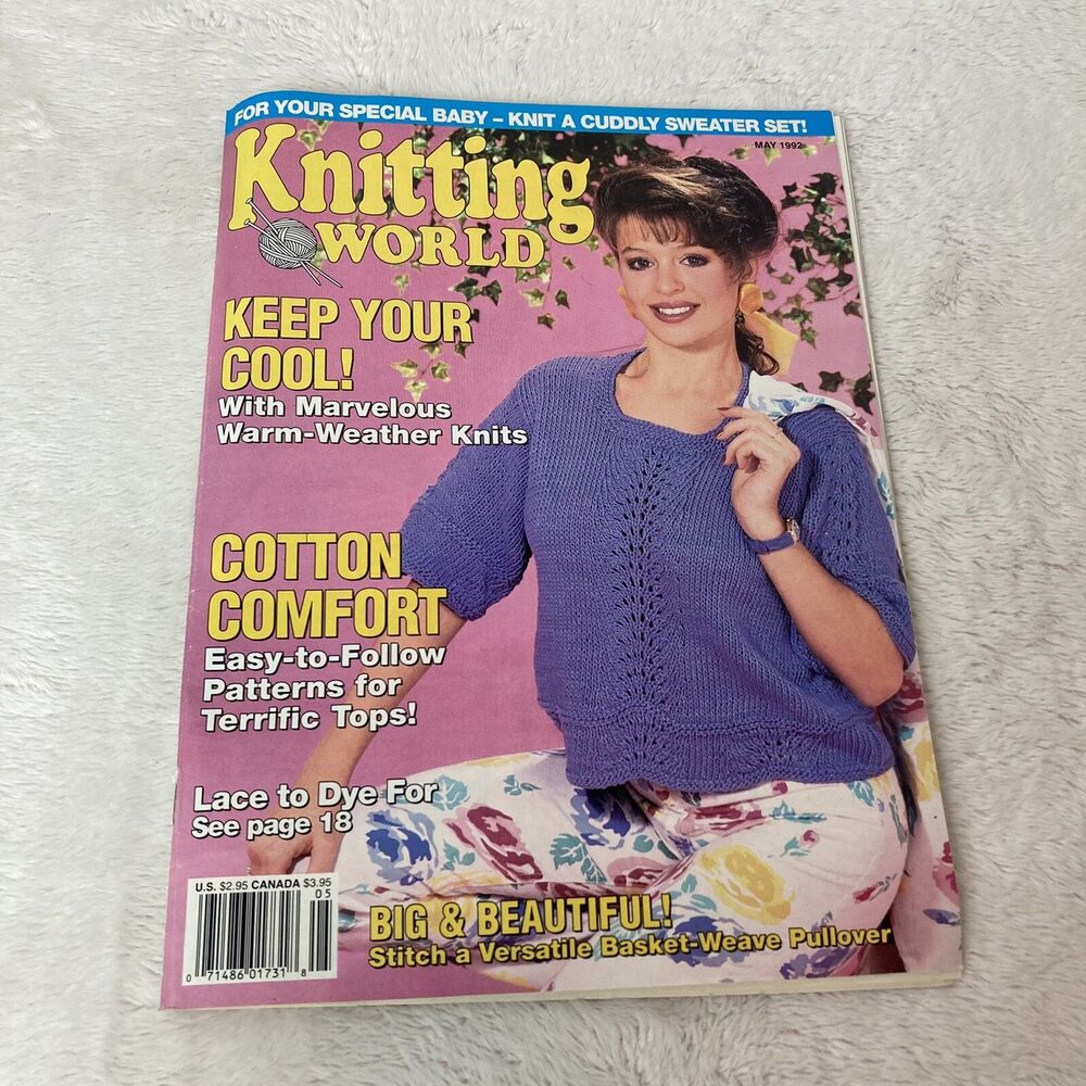 Knitting World Magazine May 1992 Creative Ideas Sweaters Vol. 14 No. 3